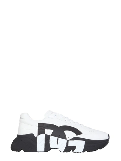 Shop Dolce & Gabbana Leather Sneakers In Bianco
