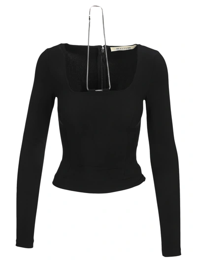 Shop Alyx Chain-link Long-sleeved Top In Black