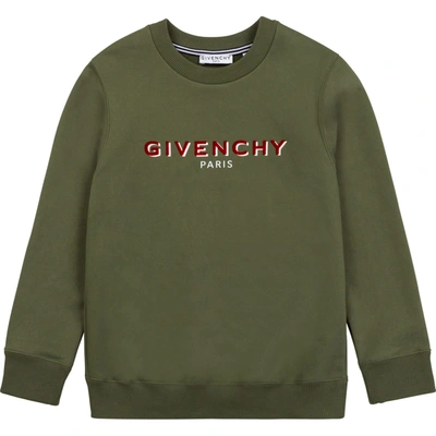 Shop Givenchy Sweatshirt With Print In Kaki