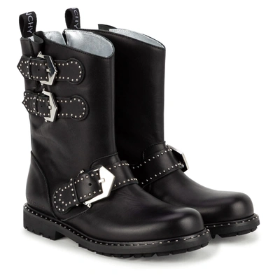 Shop Givenchy Studded Boots In Black