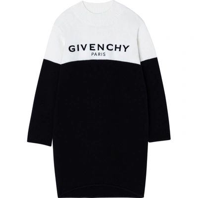 Shop Givenchy Sweatshirt Dress With Print In Nero-bianco