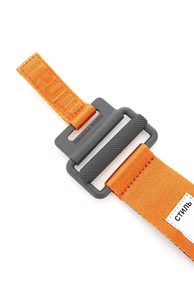Shop Heron Preston Tape Belt In Orange,grey