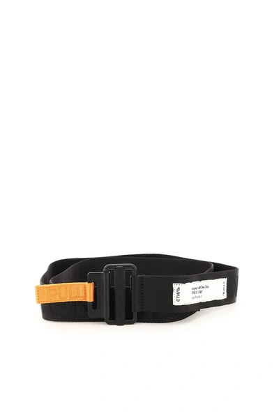 Shop Heron Preston Tape Belt In Black,orange