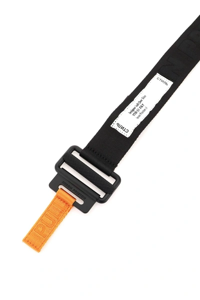 Shop Heron Preston Tape Belt In Black,orange