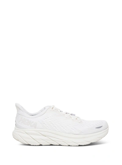Shop Hoka One One White Clifton Sneakers In Mix Of Materials