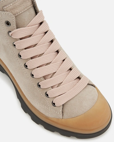 Shop Pànchic Panchic P03 Suede Ankle Boots In Beige