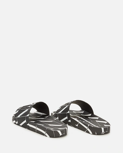 Valentino Garavani Men's Allover Vltn Logo Pool Slide Sandals In 