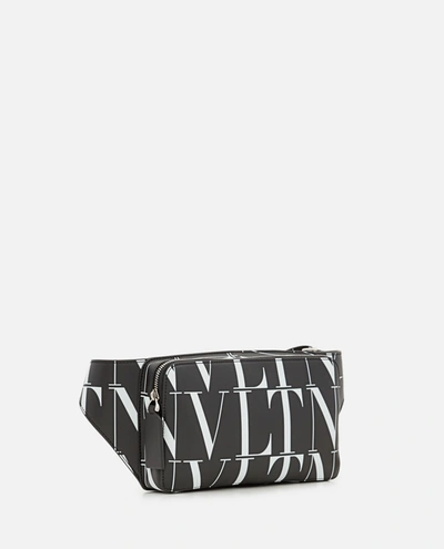 Shop Valentino Garavani Vltn  Leather Waist Satchel In Black