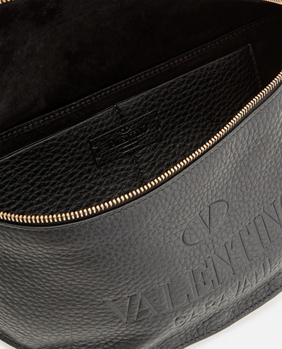 Shop Valentino Garavani Calf Leather Waist Satchel In Black