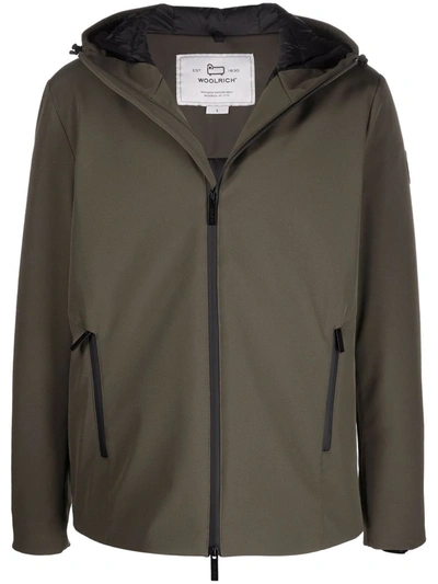 Woolrich Pacific Jacket In Soft Shell In Grün