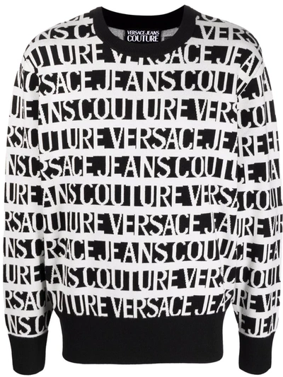 Versace Jeans Couture Logo Lettering Sweatshirt In Schwarz | ModeSens
