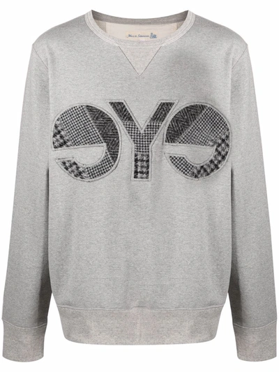 Shop Junya Watanabe Eye Patchwork Sweatshirt In Grey