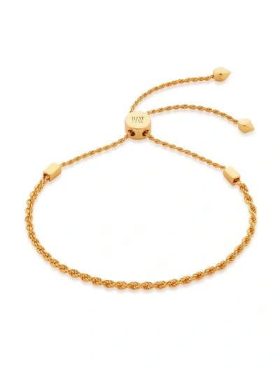 Shop Monica Vinader Corda Fine Chain Friendship Bracelet In Gold