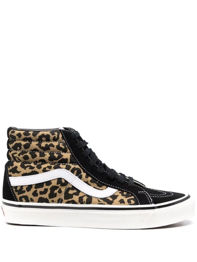 Shop Vans Sk8-hi 38 Leopard-print Sneakers In Schwarz