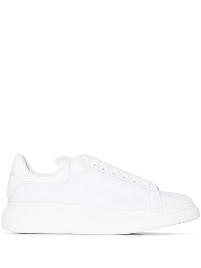 Shop Alexander Mcqueen Textured Oversized Low-top Sneakers In White