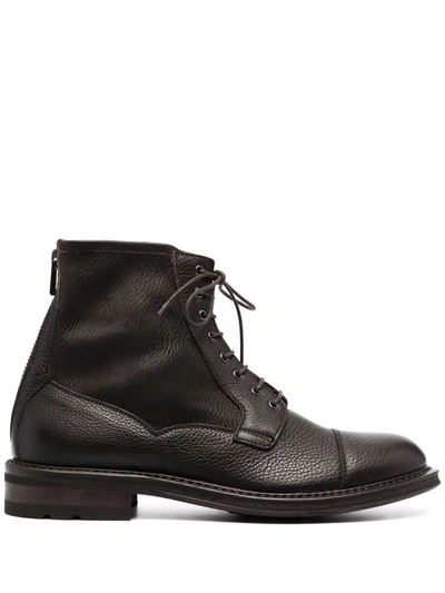 Shop Fratelli Rossetti Lace-up Ankle Boots In Brown