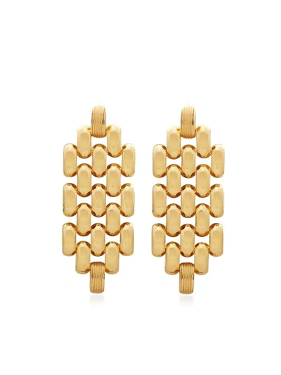 Shop Monica Vinader Heirloom Chain Cocktail Earrings In Gold
