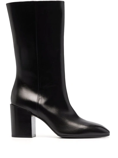 Shop Aeyde Lori Leather Boots In Schwarz