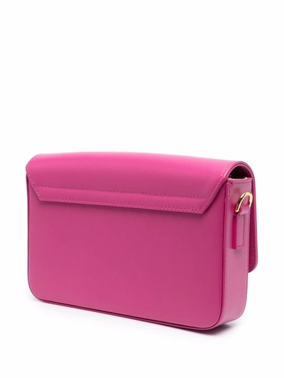 Shop Jacquemus Le Carinu Leather Shoulder Bag In Pink