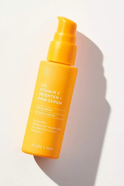 Shop Allies Of Skin 20% Vitamin C Brighten + Firm Serum In Yellow