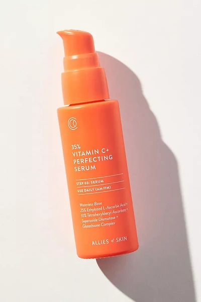 Shop Allies Of Skin 35% Vitamin C+ Perfecting Serum In Orange