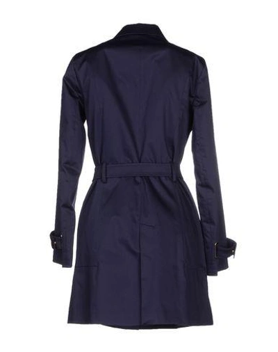 Shop Allegri Belted Coats In Dark Blue