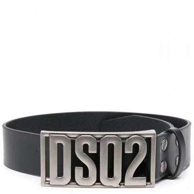 Shop Dsquared2 Boys Logo Belt In Black