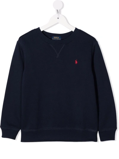 Polo Ralph Lauren Cotton Sweatshirt In Blue
