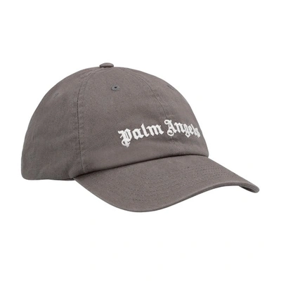 Shop Palm Angels Classic Logo Cap In Grey White