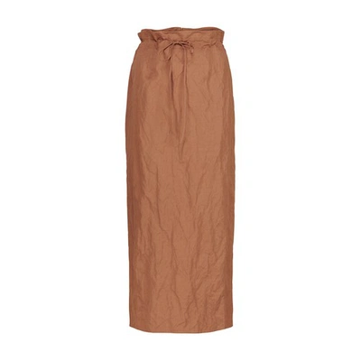 Shop Jacquemus Chouchou Skirt In Brown