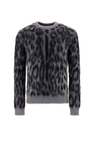 Shop Dolce & Gabbana Leopard Intarsia Sweater In Multi