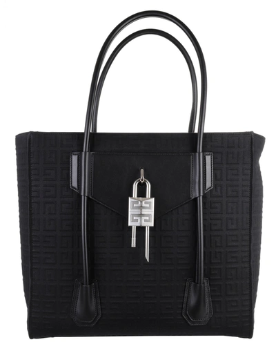 Shop Givenchy Antigona Lock Shopping Bag In Black