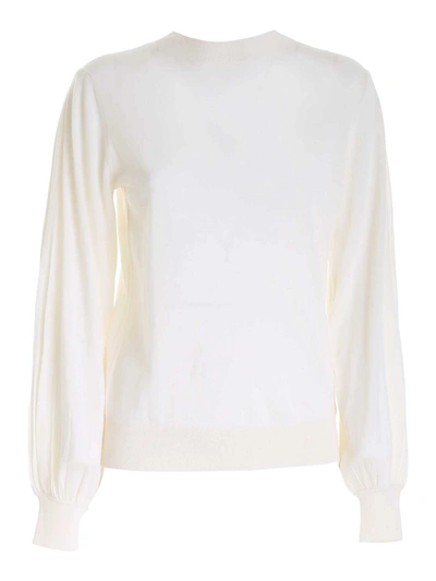 Shop Ballantyne Crewneck Sweater In White Butter