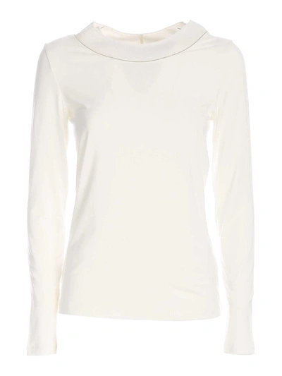 Shop Le Tricot Perugia Long Sleeve T-shirt In White