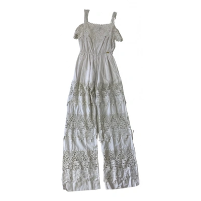 Pre-owned Just Cavalli Jumpsuit In White