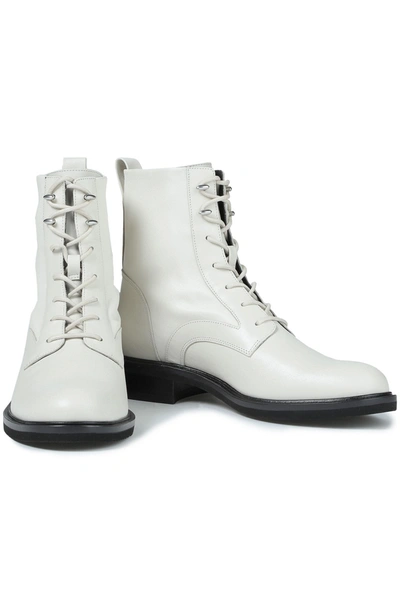 Shop Rag & Bone Slayton Leather Combat Boots In Stone