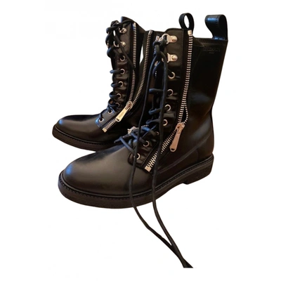 BALMAIN Pre-owned Leather Lace Up Boots In Black
