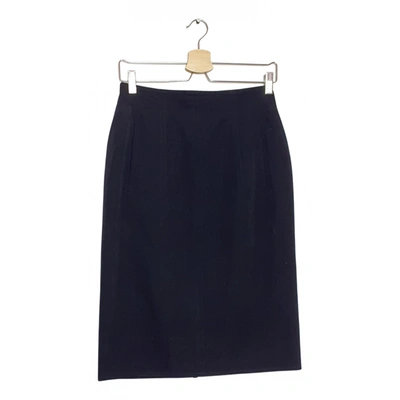 JIL SANDER Pre-owned Wool Mid-length Skirt In Black