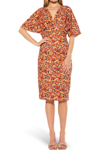 Shop Alexia Admor Dolman Sleeve Sheath Dress In Mira Floral