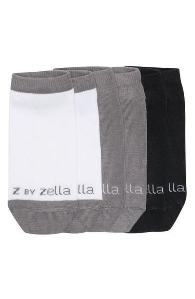 Shop Z By Zella Girl Kids' Pack Of 6 Assorted Low Cut Socks In Black- Grey Pack