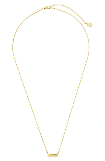 Shop Sf Fine 14k Gold Mini Bar Pendant Necklace
