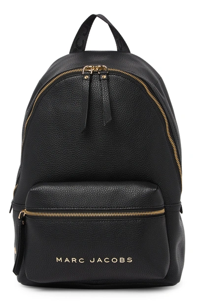 Shop Marc Jacobs Leather Medium Backpack In Black