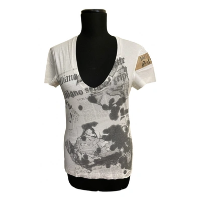 Pre-owned John Galliano T-shirt In White