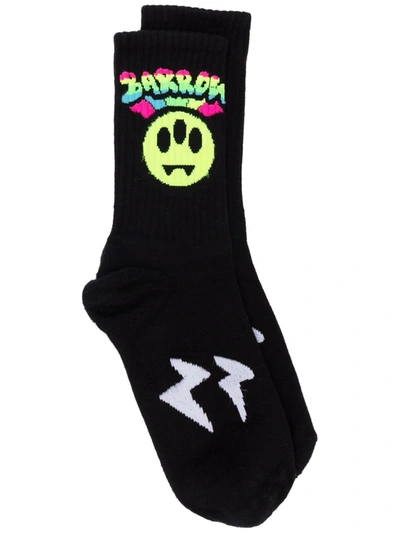 Shop Barrow Logo-print Socks In 黑色