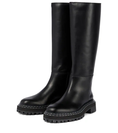 Shop Proenza Schouler Leather Knee-high Boots In 黑色