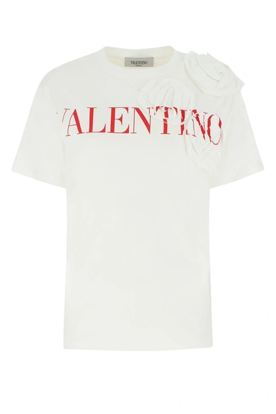 Shop Valentino White Cotton T-shirt  White  Donna S