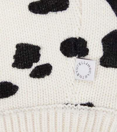 Shop Stella Mccartney Dalmatian Spots Cotton-blend Hat In Black