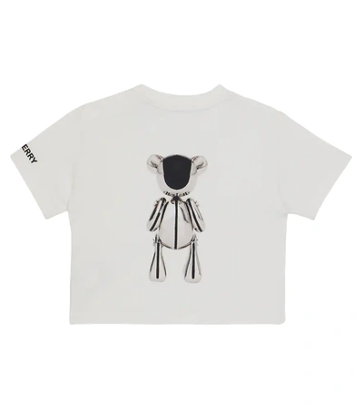 Shop Burberry Baby Printed Cotton T-shirt In Multicoloured