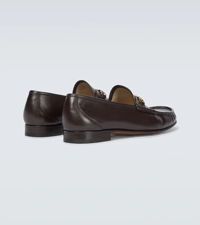 Shop Tom Ford Leather York Chain Loafers In Brown