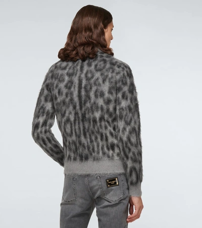 Shop Dolce & Gabbana Leo Wool-blend Sweater In Grey